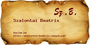 Szalontai Beatrix névjegykártya