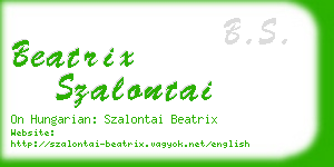 beatrix szalontai business card